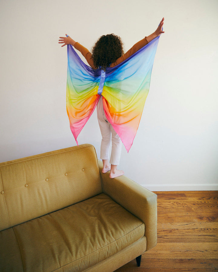 rainbow fairy silk wings (with thumb loops)