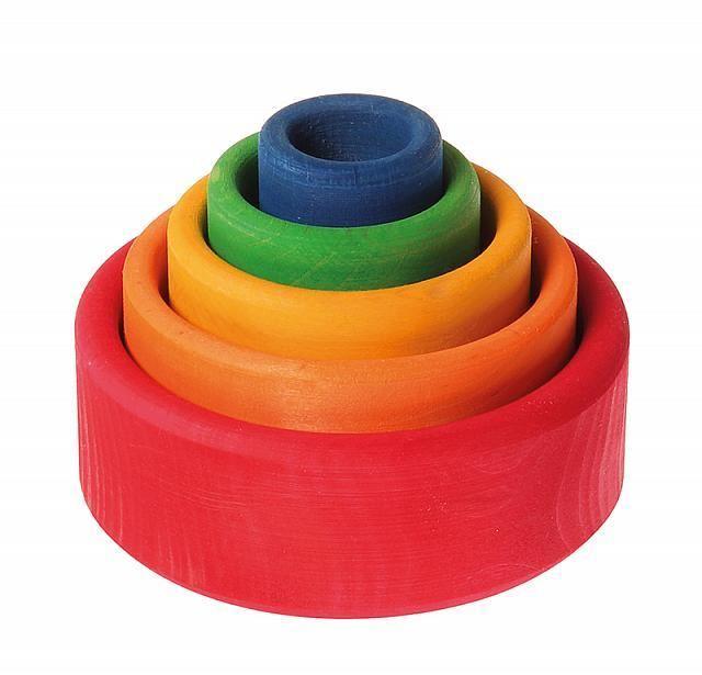 coloured stacking bowls