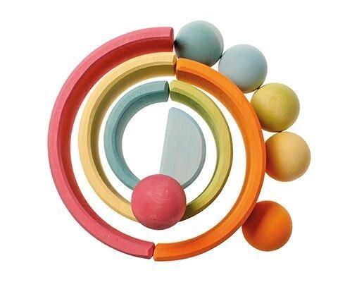 Grimm's 6 pastel wooden balls