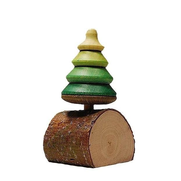 Oh Tannenbaum wooden spinning top