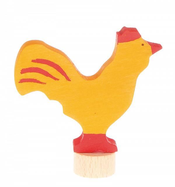 yellow rooster ornament for birthday ring