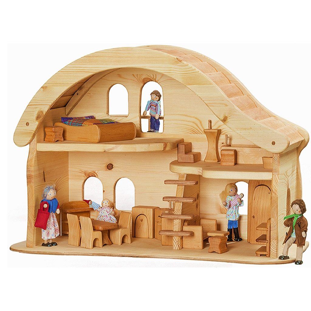 dollhouse with curved roof