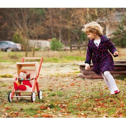 Bajo dolly stroller, blue stripes.