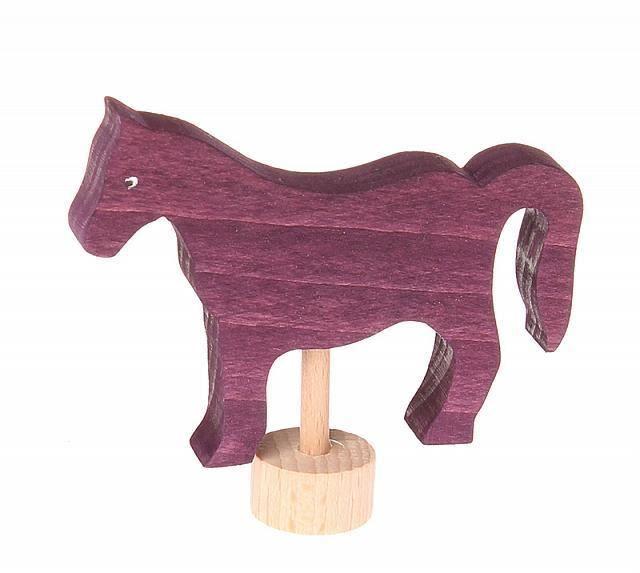 horse, purple-red, ornament for birthday ring