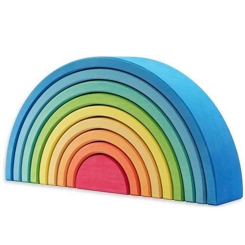 Ocamora 9 piece rainbow stacker, blue outer