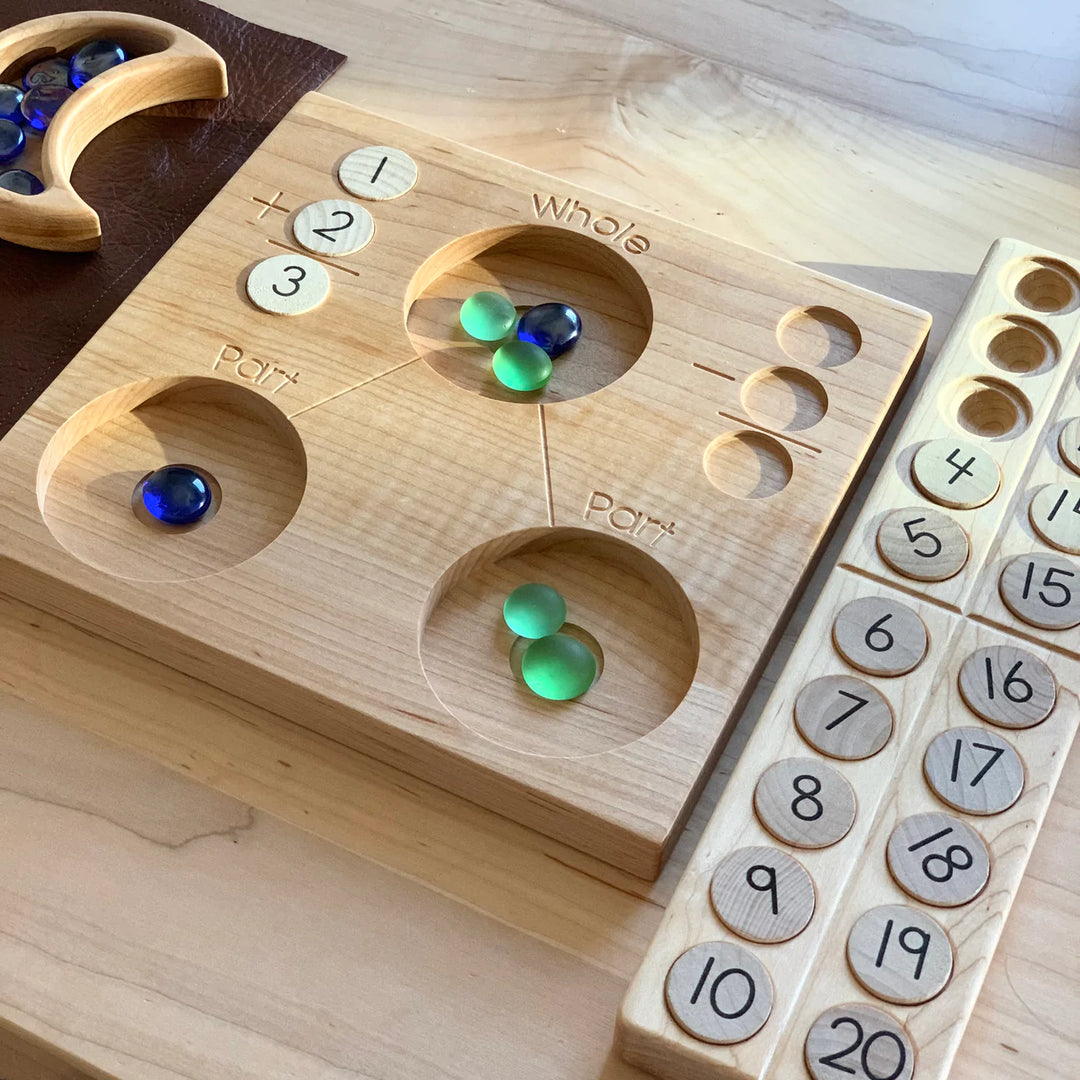 Number Bond Tray with Number Coins set