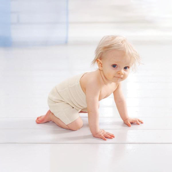 organic merino wool nappy pant, short leg